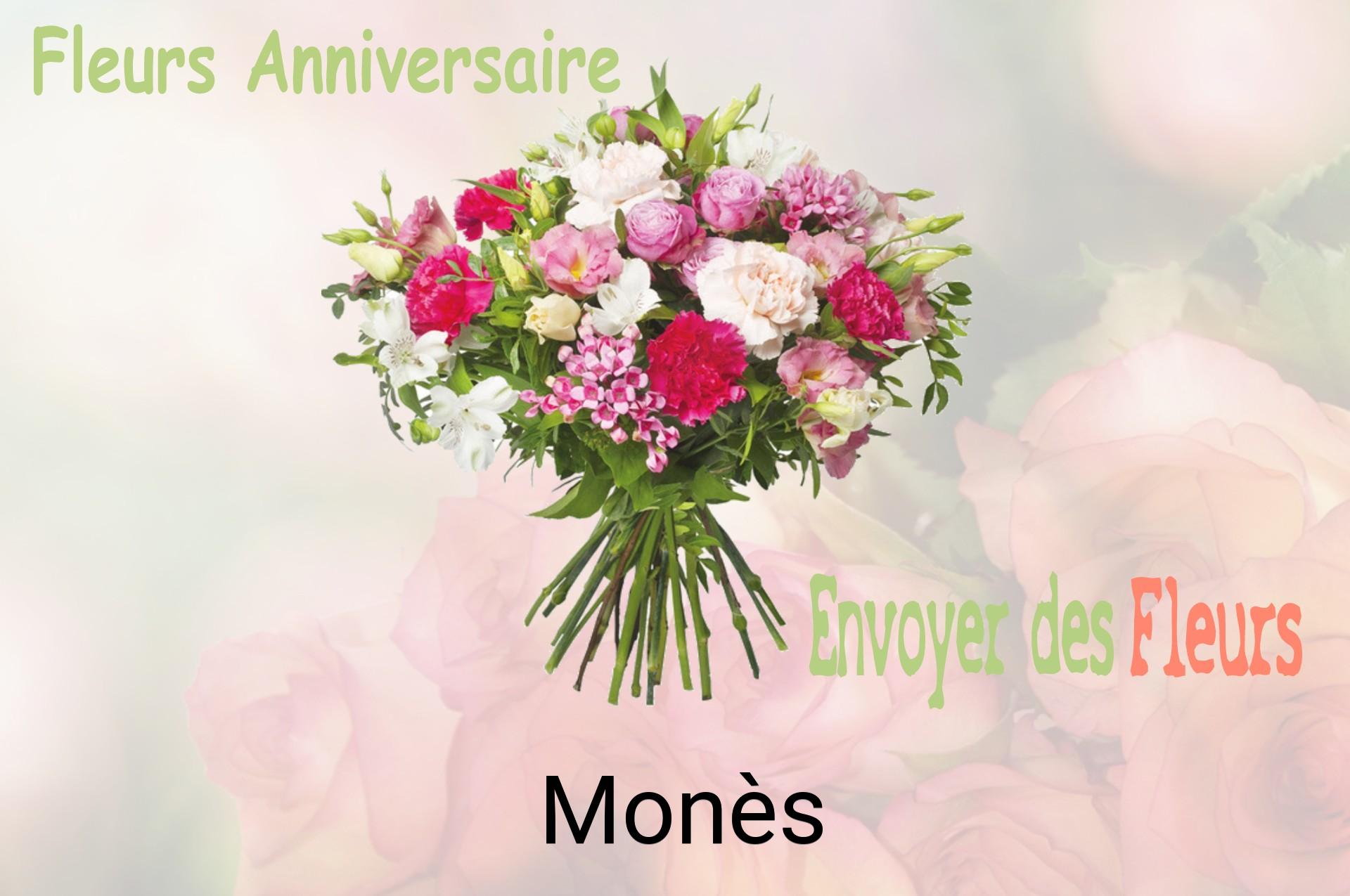 Bouquet de fleurs d’anniversaire livré à Monès